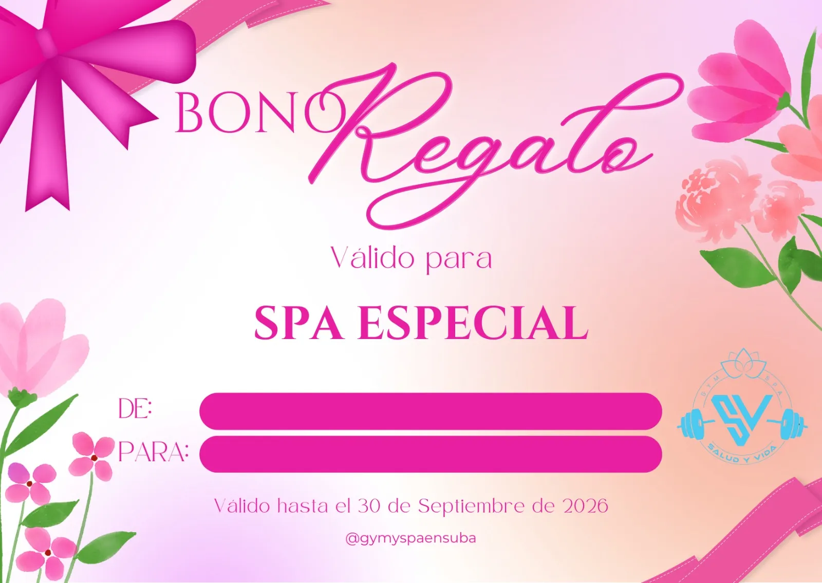 Bono Regalo Spa Especial Suba | Ritual Emocional y Único